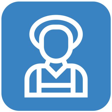 Hizmetçi Vektörü Simgesi Tasarım İllüstrasyonu