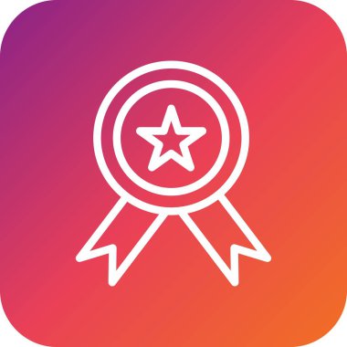 Rozet Vektörü Simgesi Tasarımı İllüstrasyonu