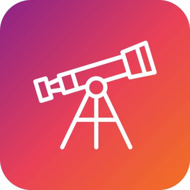 Teleskop Vektör Simgesi Tasarım İllüstrasyonu