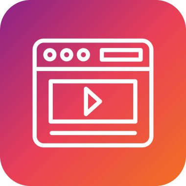 Video Pazarlama Vektörü Simgesi Tasarım İllüstrasyonu