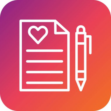 Düğün sözleşmesi Vector Icon Design Illustration