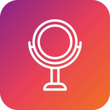 Ayna Vektörü Simgesi Tasarım İllüstrasyonu