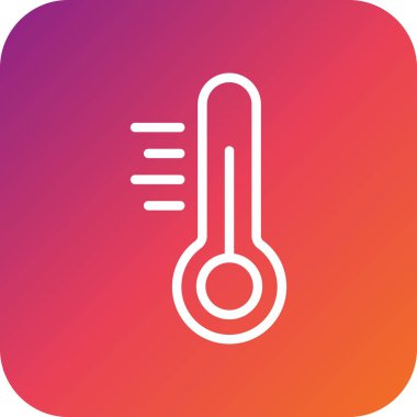 Termometre Vektör Simgesi Tasarım İllüstrasyonu