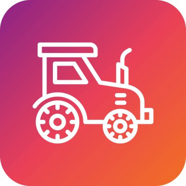 Traktör Vektör Simgesi Tasarım İllüstrasyonu