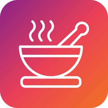 Çorba Vektörü Simgesi Tasarımı Çizimi