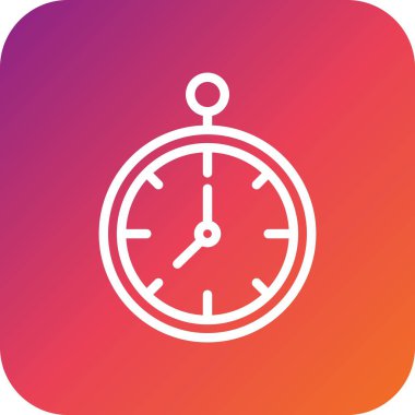 Saat Vektörü Simgesi Tasarım İllüstrasyonu