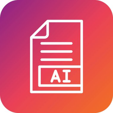 AI Vektör Simgesi Tasarım İllüstrasyonu