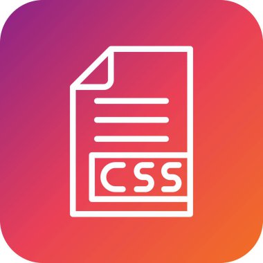 CSS Vektör Simgesi Tasarım İllüstrasyonu