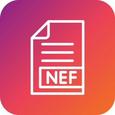 NEF Vektör Simgesi Tasarım İllüstrasyonu