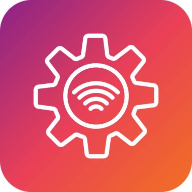 Gear Vektör Simgesi Tasarım İllüstrasyonu