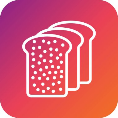 Ekmek Vektörü Simgesi Tasarım İllüstrasyonu