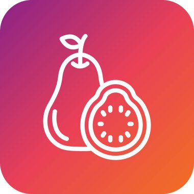 Guava Vektör Simgesi Tasarım İllüstrasyonu