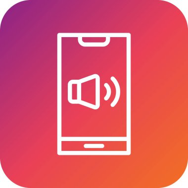 Sözcü Vektör Simgesi Tasarım İllüstrasyonu