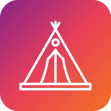 Kamp çadırı Vektör Simgesi Tasarım İllüstrasyonu