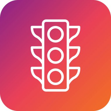 Trafik Işıkları Vektör Simgesi Tasarım İllüstrasyonu