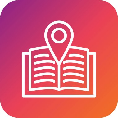 Kütüphane Vektörü Simgesi Tasarım İllüstrasyonu