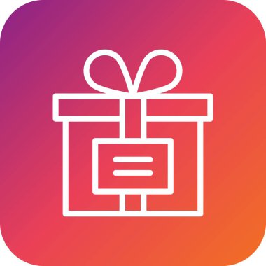 Hediye Kutusu Vektör Simgesi Tasarım İllüstrasyonu