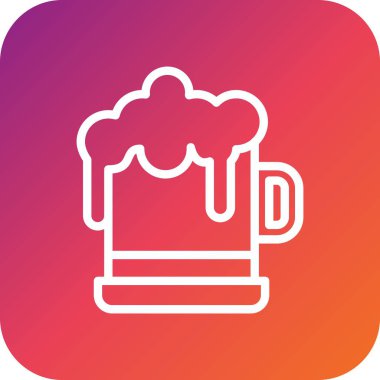 Bira Vektörü Simgesi Tasarım İllüstrasyonu