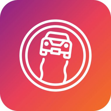 Kaygan Vektör Simgesi Tasarım İllüstrasyonu