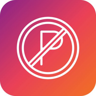 Otopark Vektörü Simgesi Tasarımı Çizimi Yok