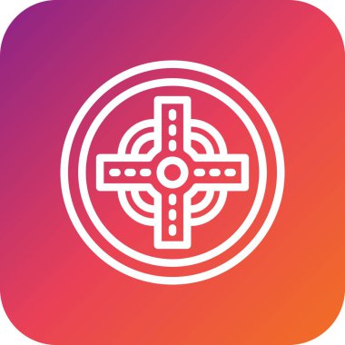 Yol Kesişimi Vektör Simgesi Tasarım İllüstrasyonu