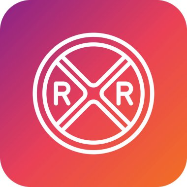 Demiryolu Vektör Simgesi Tasarım İllüstrasyonu