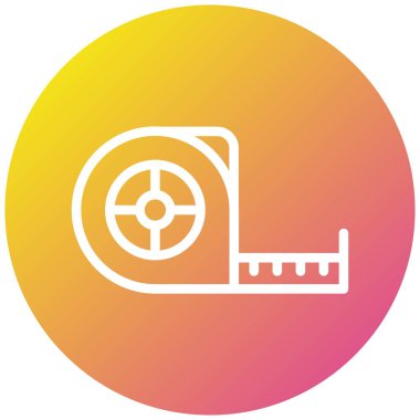 Teyp Vektör Simgesi Tasarım İllüstrasyonu Ölçümü