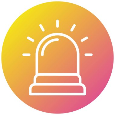 Siren Vektörü Simgesi Tasarım Çizimi