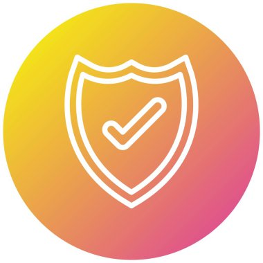 Güvenli Vektör Simgesi Tasarım İllüstrasyonu