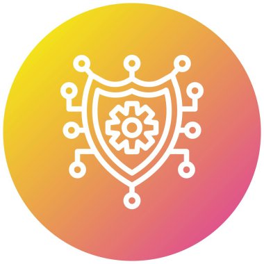 Gear Vektör Simgesi Tasarım İllüstrasyonu