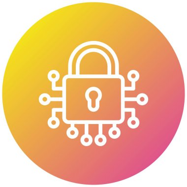 Kilit Vektörü Simgesi Tasarım İllüstrasyonu