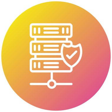 Veritabanı Vektör Simgesi Tasarım İllüstrasyonu