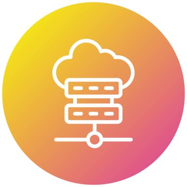 Bulut Sunucusu Vektör Simgesi Tasarım İllüstrasyonu