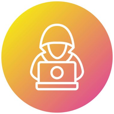 Hacker Vektör Simgesi Tasarım İllüstrasyonu