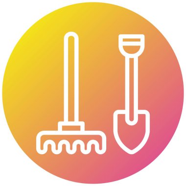 Bahçe araçları Vektör Simgesi Tasarım İllüstrasyonu