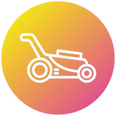 Çim biçme makinesi Vektör Simgesi Tasarım İllüstrasyonu