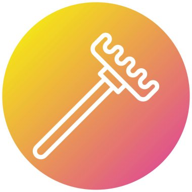 Tırmık Vektörü Simgesi Tasarımı Çizimi