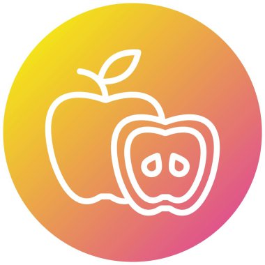 Apple Vektör Simgesi Tasarım İllüstrasyonu