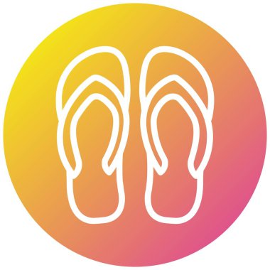 Terlik Vektörü Simgesi Tasarım Çizimi