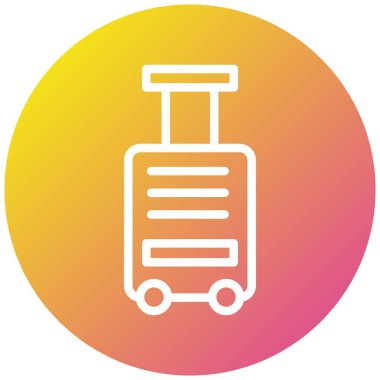 Bagaj Vektörü Simgesi Tasarım İllüstrasyonu