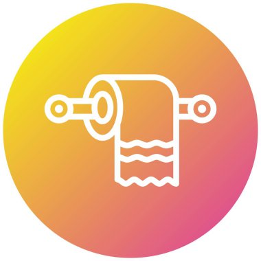 Tuvalet kağıdı Vektör Simgesi Tasarımı Çizimi