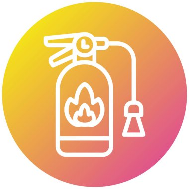 Yangın söndürücü Vektör Simgesi Tasarım İllüstrasyonu