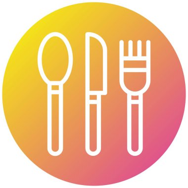 Çatal bıçak vektör simgesi tasarım çizimi