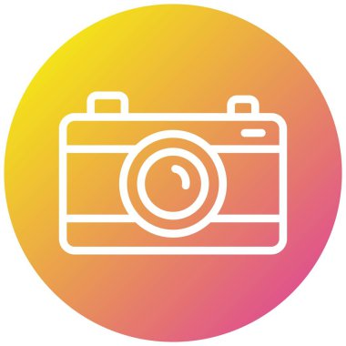 Kamera Vektörü Simgesi Tasarım İllüstrasyonu