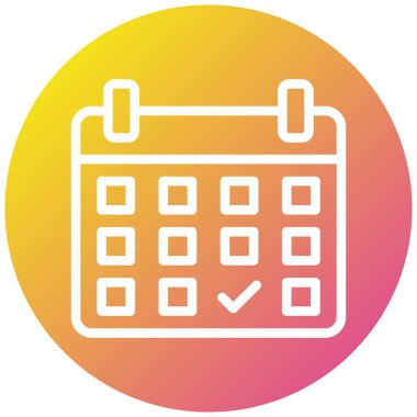 Takvim Vektörü Simgesi Tasarım İllüstrasyonu