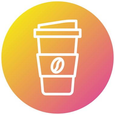 Kahve fincanı Vektör Simgesi Tasarım Çizimi