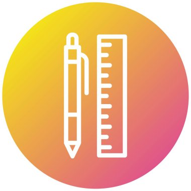 Kırtasiye Vektörü Simgesi Tasarım İllüstrasyonu