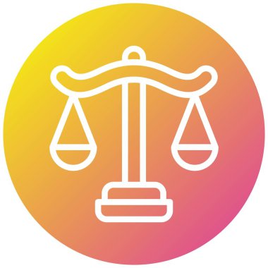 Denge Vektörü Simgesi Tasarım İllüstrasyonu