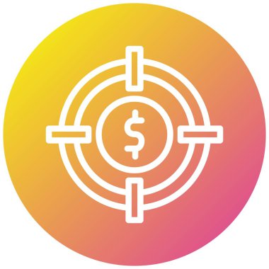 Odaklama Vektörü Simgesi Tasarım İllüstrasyonu