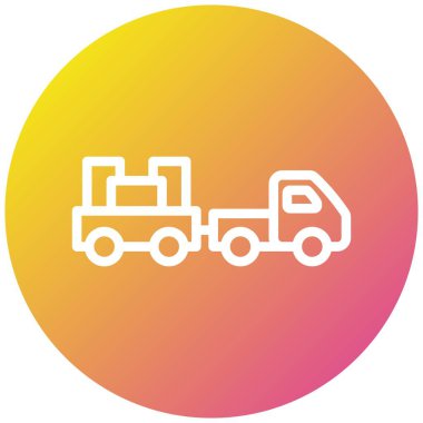 Yük kamyonu Vektör Simgesi Tasarım İllüstrasyonu